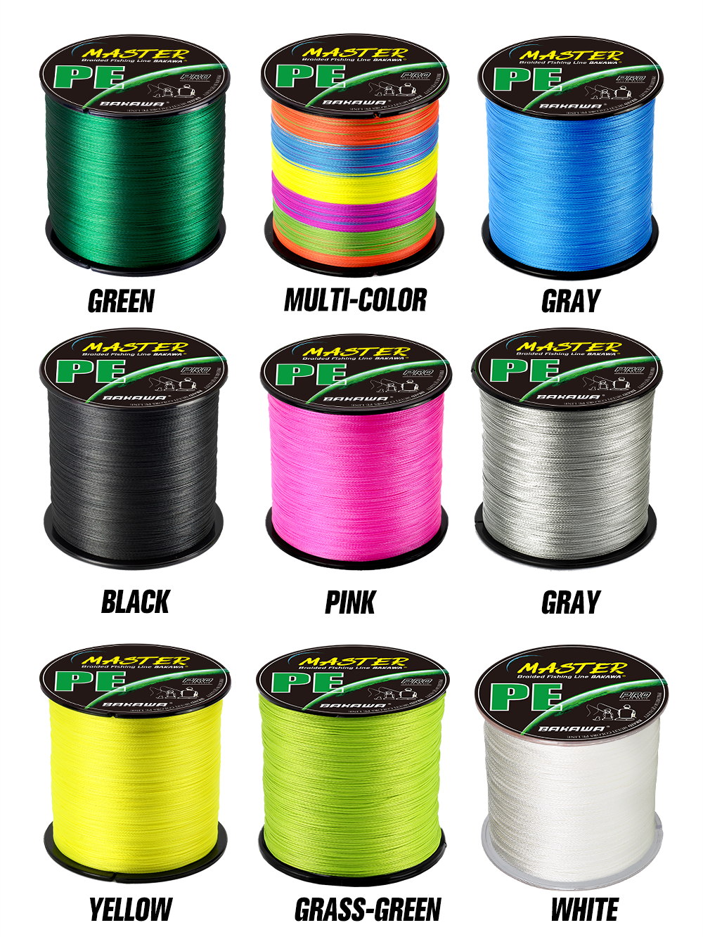 BAKAWA 4 Strands Braided PE Fi - Ice Fishing Line 评论和价格